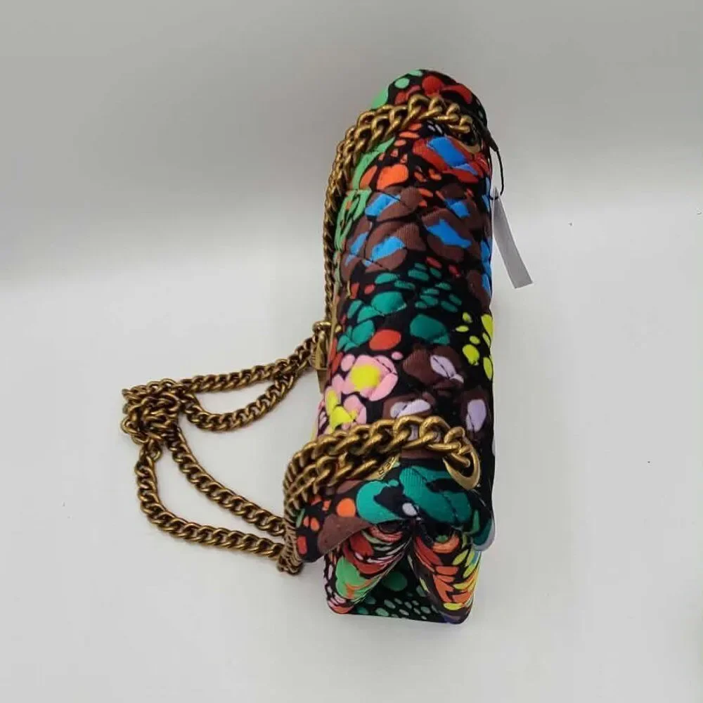 Kurt Geiger London Brixton Velvet Colorful Shoulder Bag with chain Straps NWT!